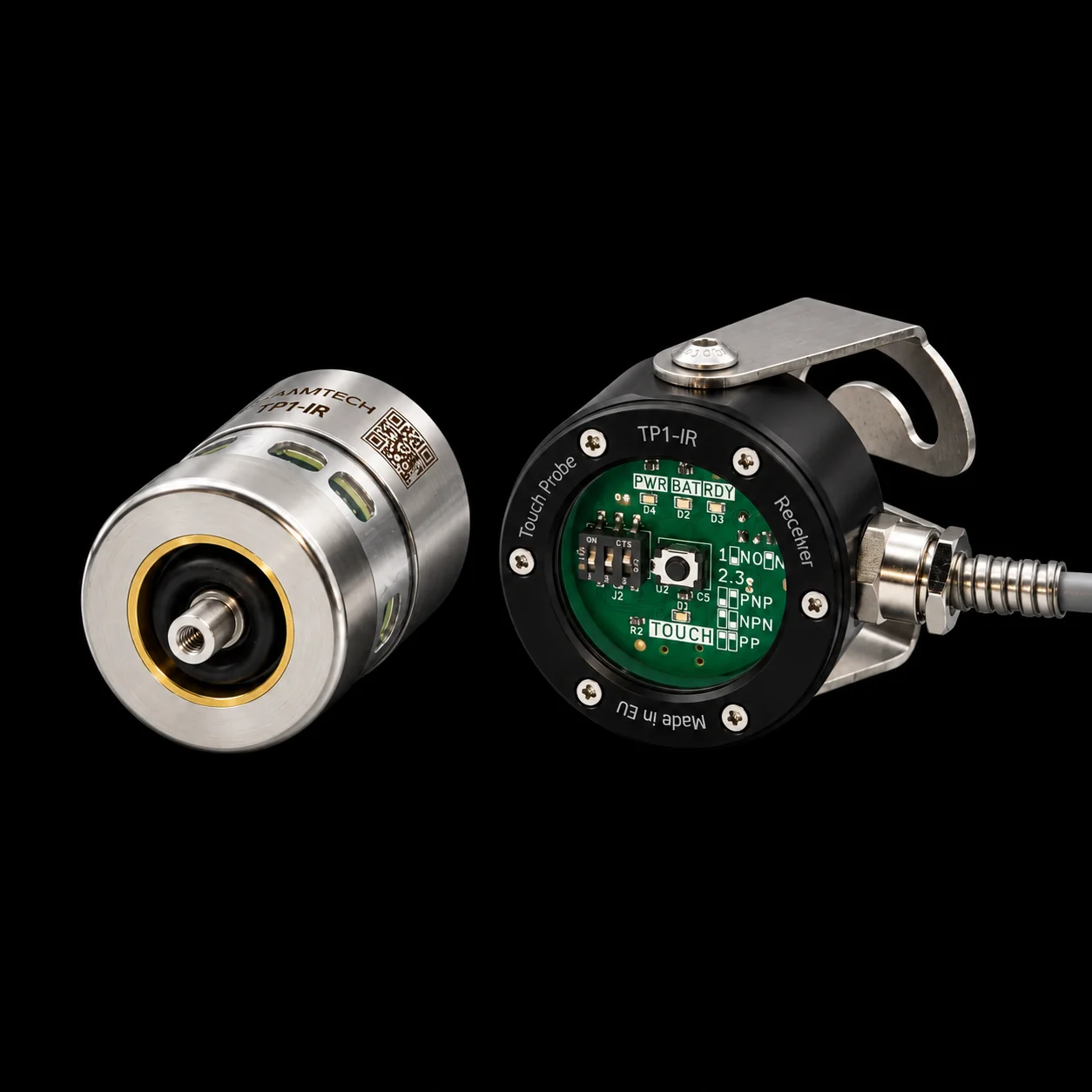 TP1-IR-PH Touch Probe – Wireless touch probe, receiver cable protected by a flexible conduit